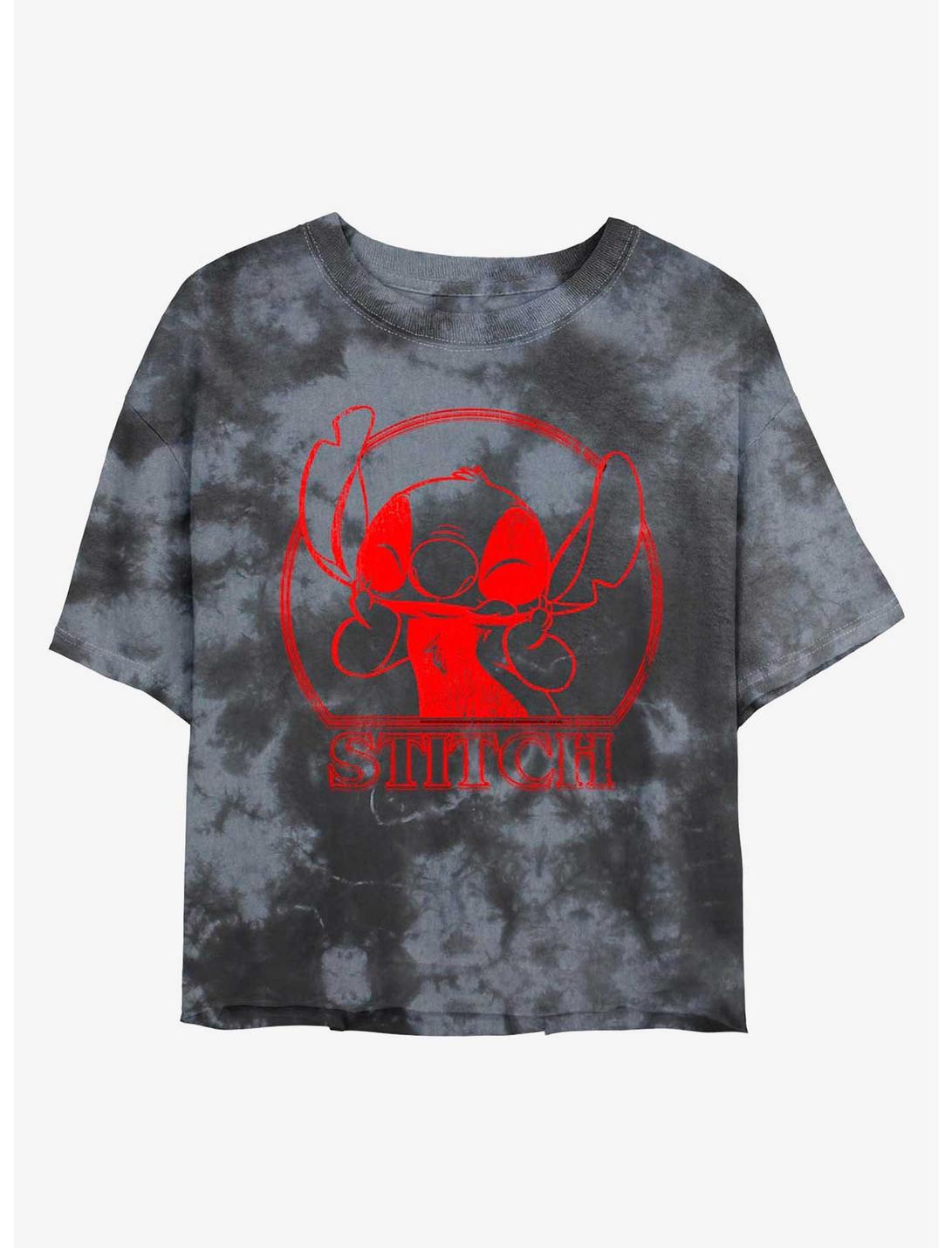 Disney Lilo & Stitch Stranger Stitch Tie-Dye Girls Crop T-Shirt