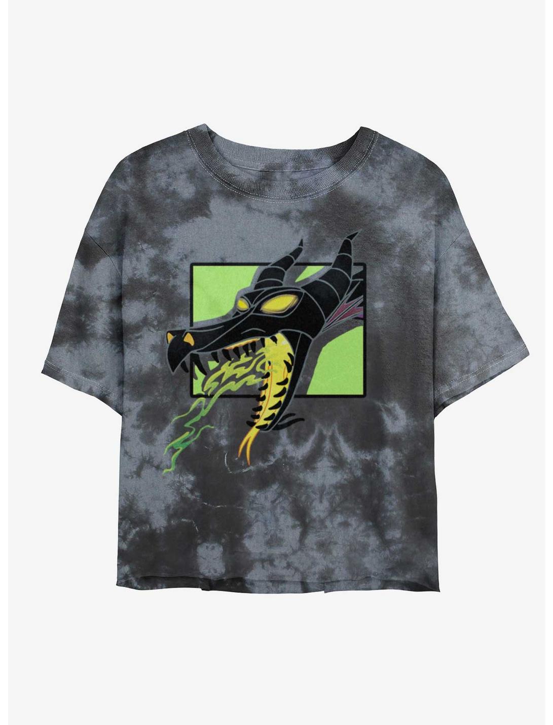 Disney Maleficent Dragon Breath Tie-Dye Girls Crop T-Shirt