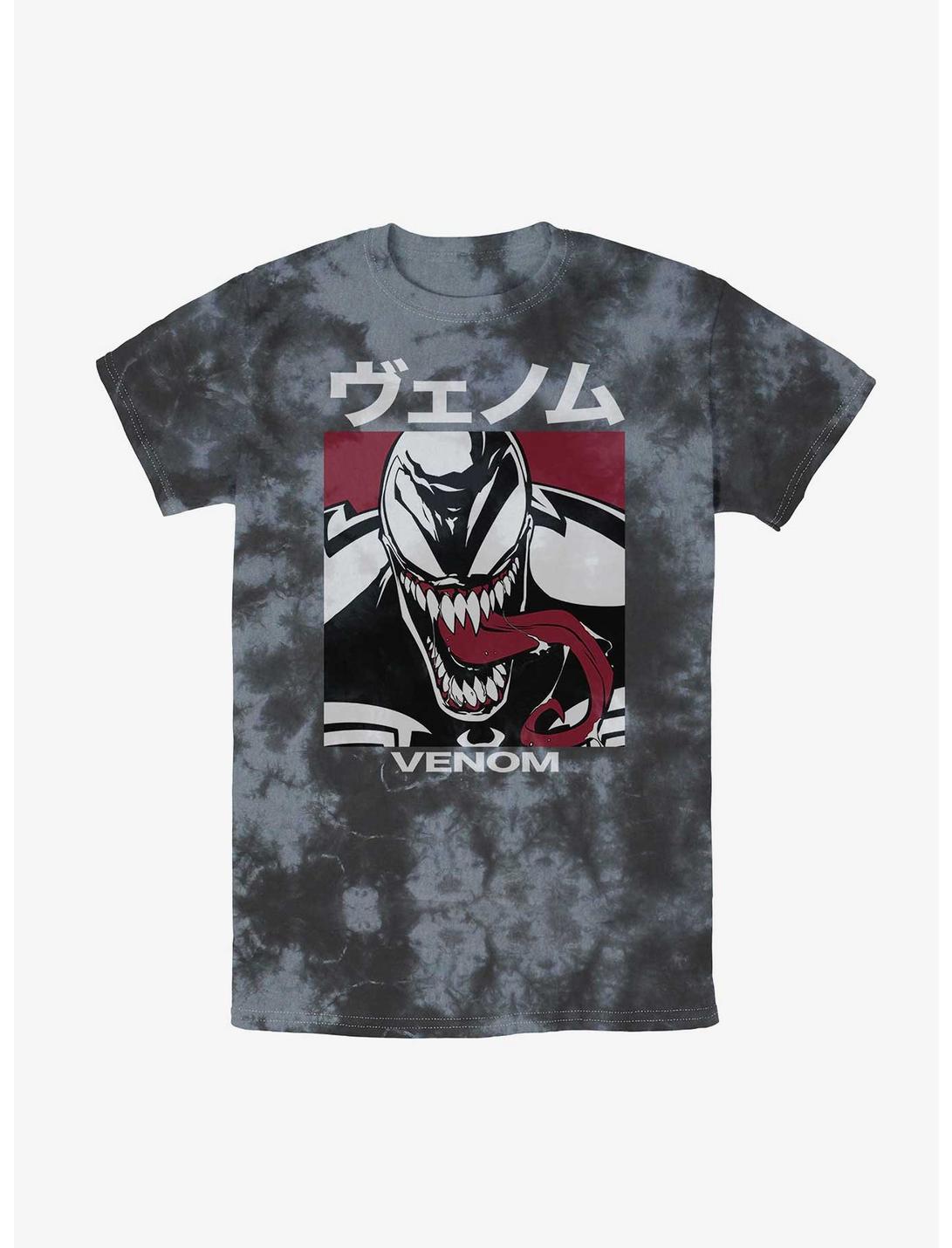Marvel Venom Venomous Japanese Lettering Tie-Dye T-Shirt