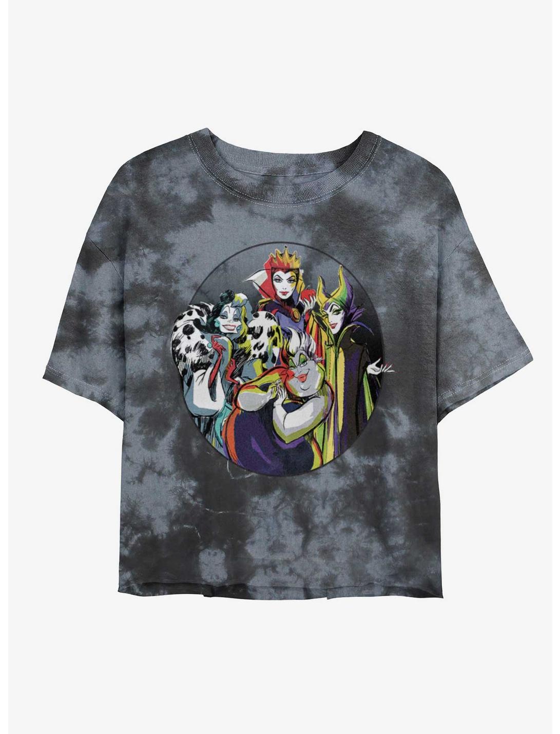 Disney Villains The Bad Girls Tie-Dye Girls Crop T-Shirt