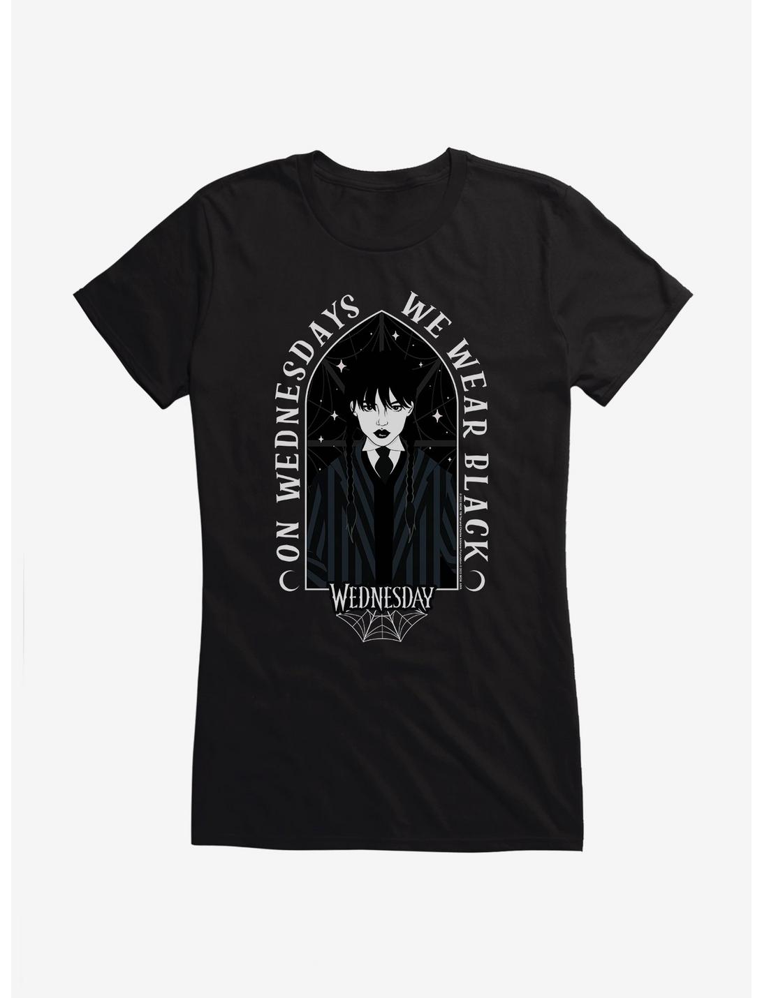 T-shirt Filles Mercredi en Noir