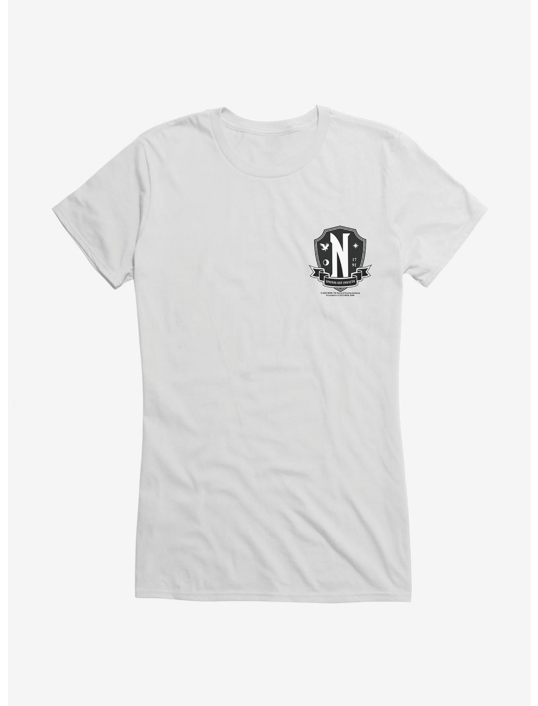 T-shirt Fille Mercredi Emblème Nevermore Academy