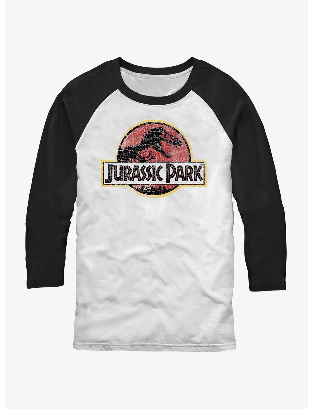 Jurassic Park Cracked Logo Raglan T-Shirt