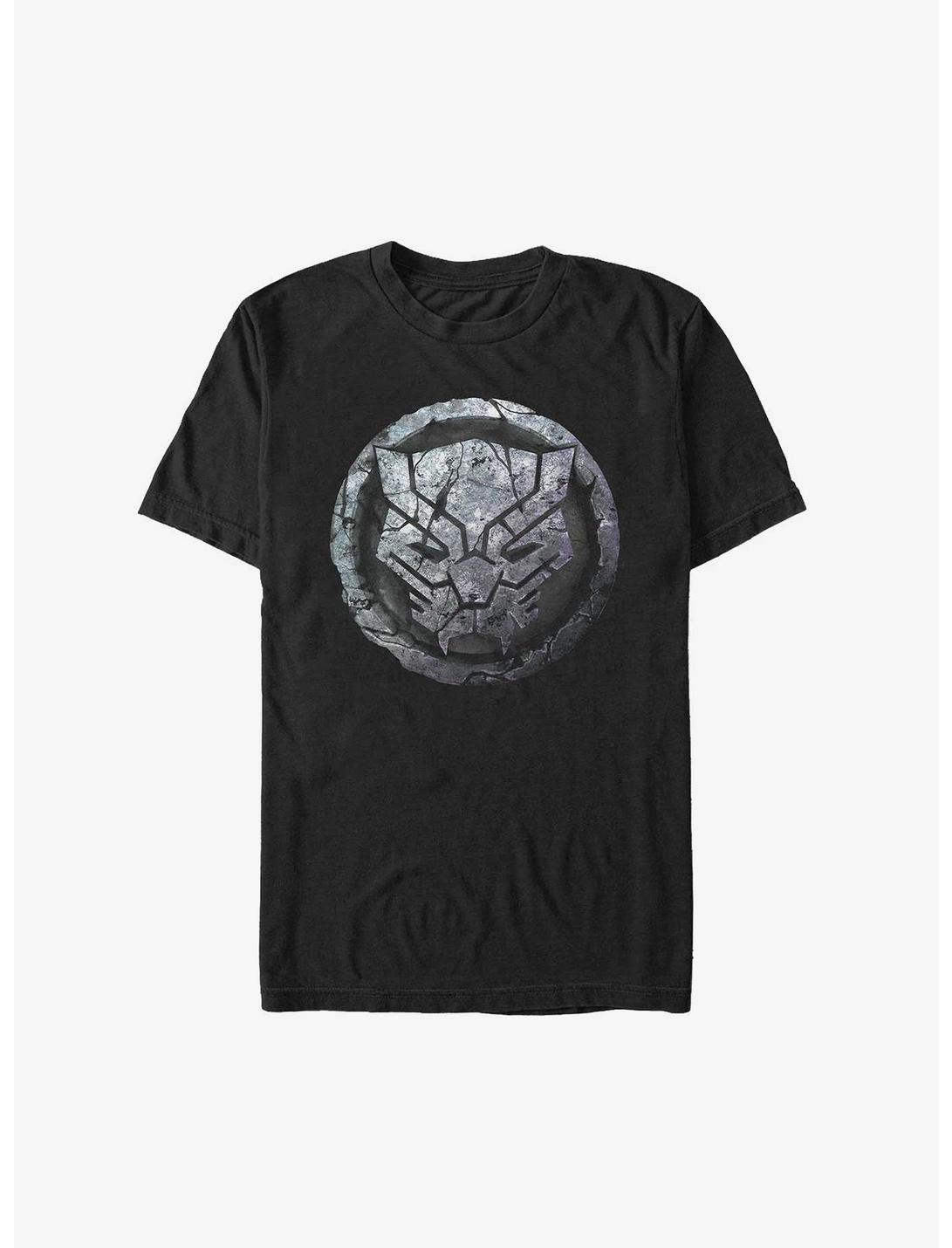 T-shirt Marvel Black Panther Emblème en pierre rayée