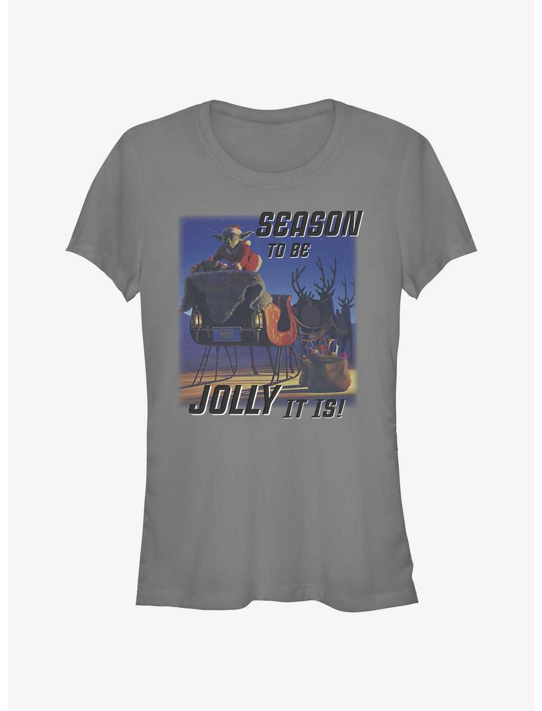 Star Wars Santa Yoda Jolly It Is Girls T-Shirt