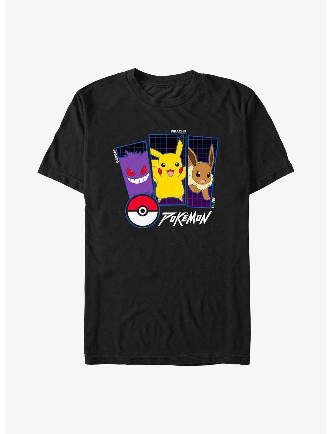 Pokemon Pokemon Trio Gengar, Pikachu, and Eevee T-Shirt