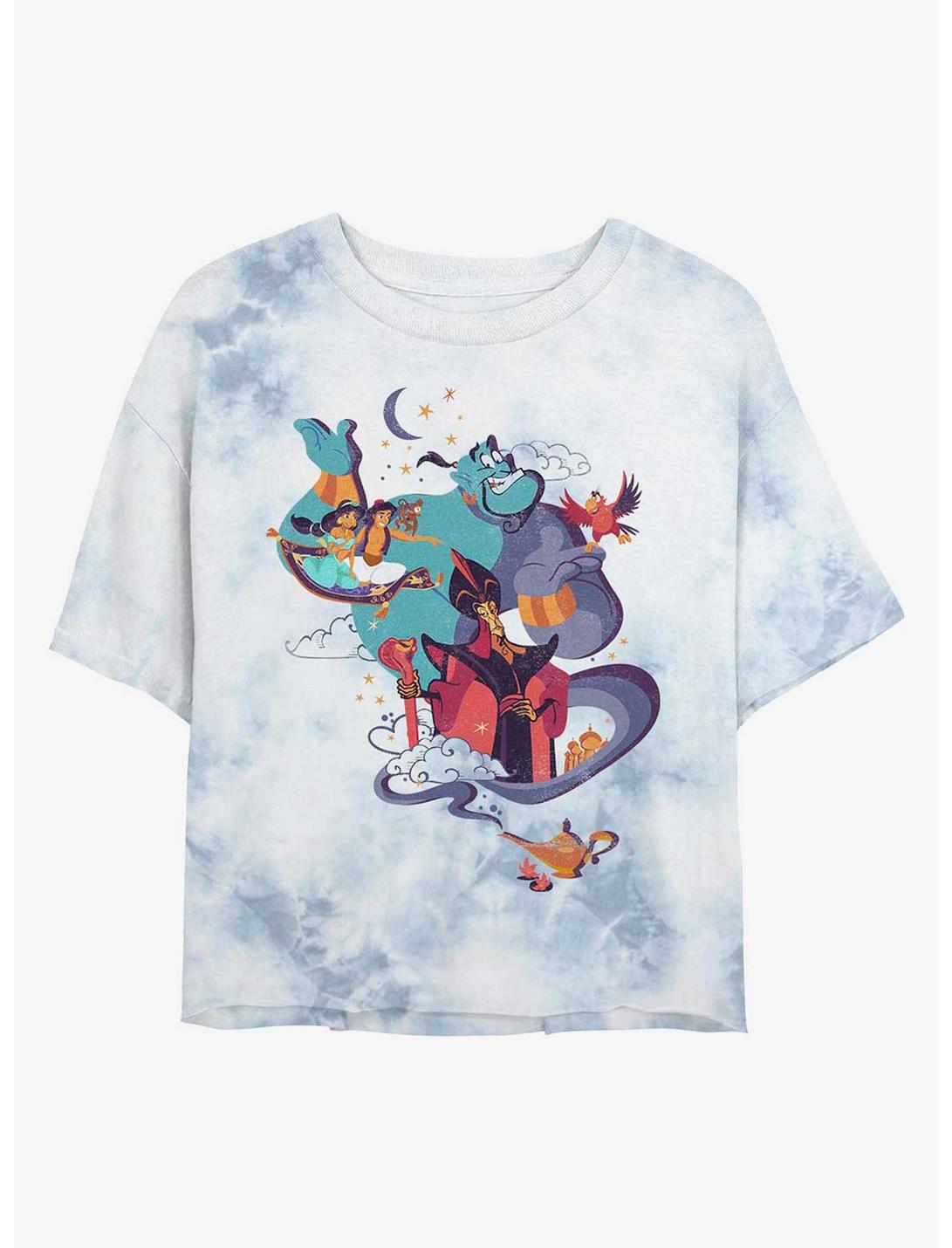 Disney Aladdin Magic Sky Tie-Dye Girls Crop T-Shirt