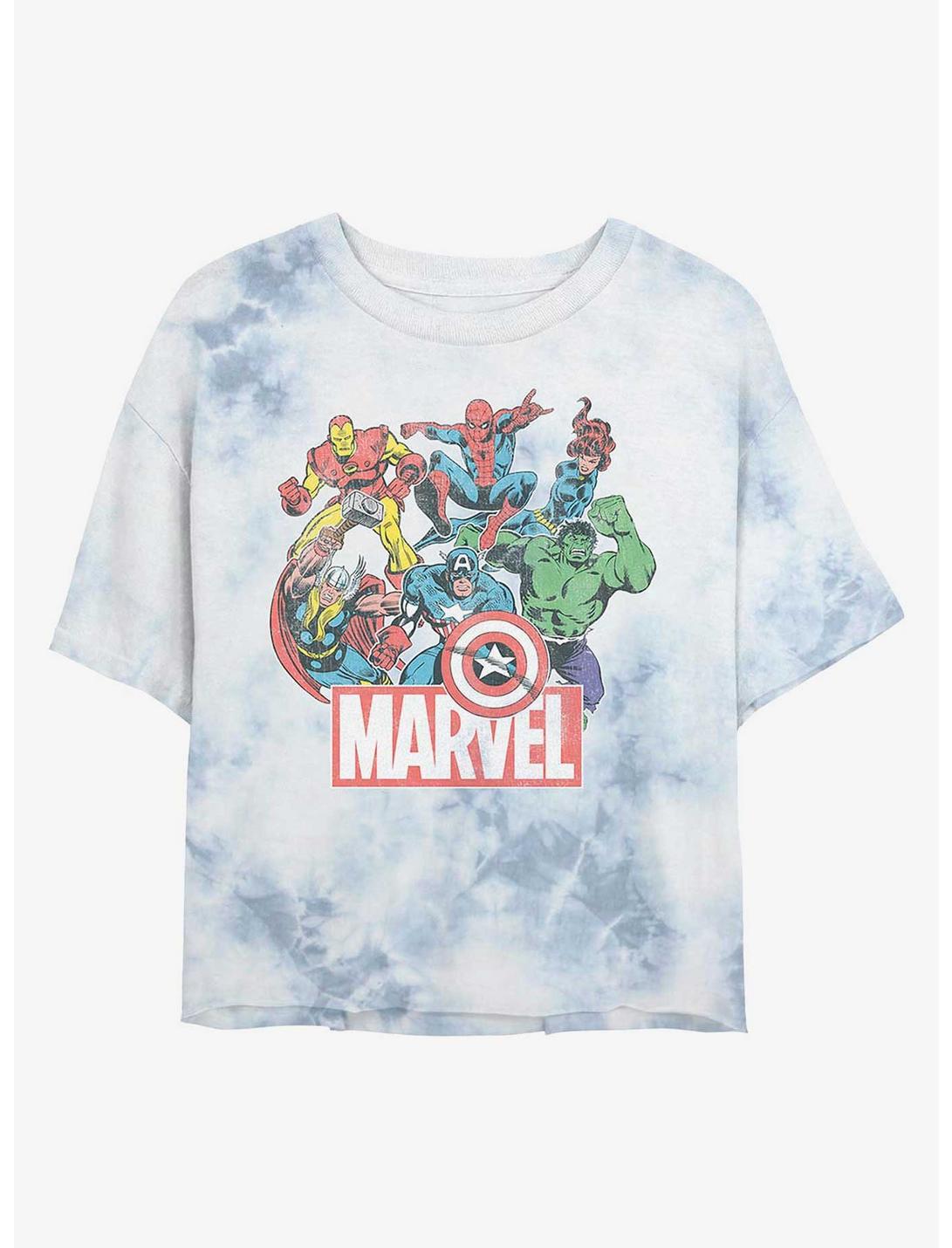 Marvel Avengers Heroes of Today Tie-Dye Girls Crop T-Shirt