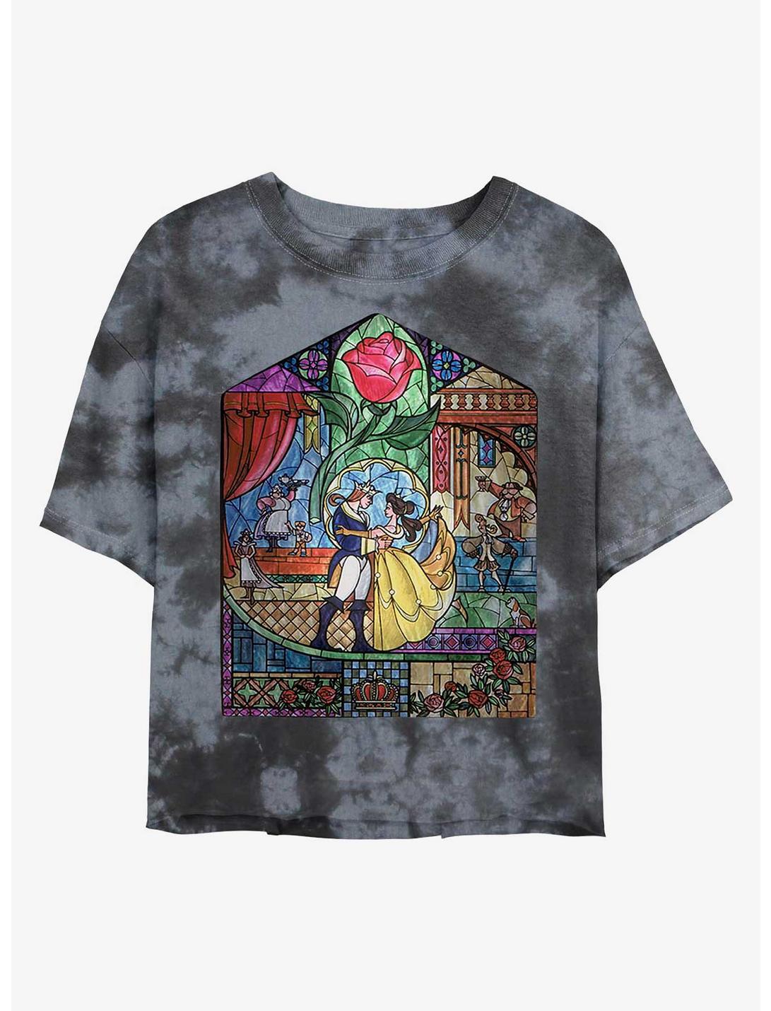 Disney Beauty and the Beast Glass Beauty Tie-Dye Girls Crop T-Shirt