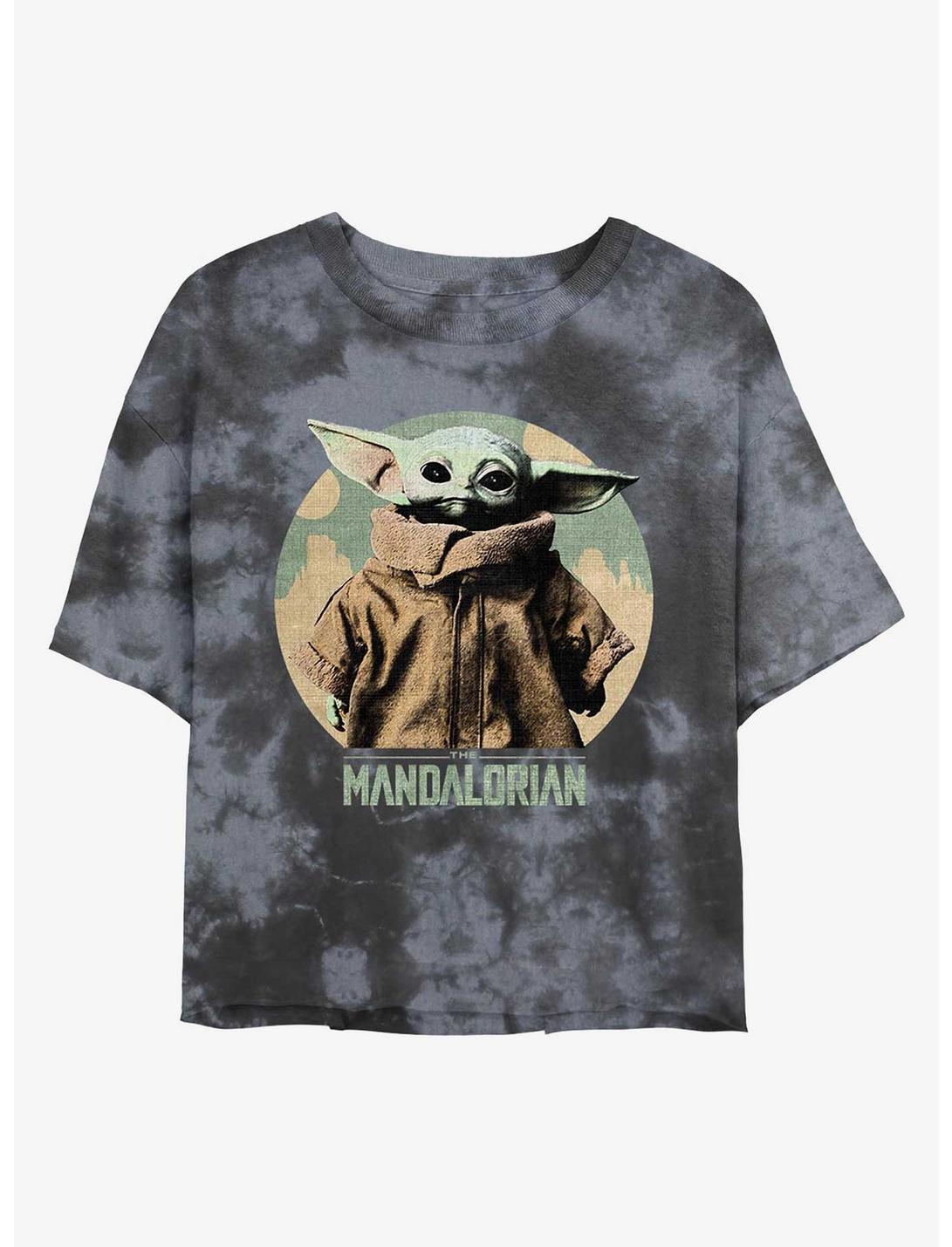 Star Wars The Mandalorian Vintage Child Tie-Dye Girls Crop T-Shirt