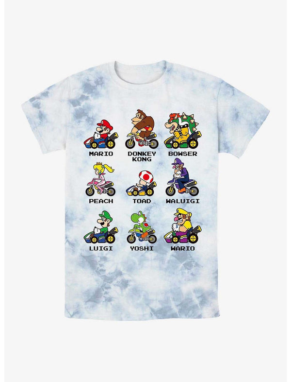 Nintendo Mario Kart Racers Tie-Dye T-Shirt