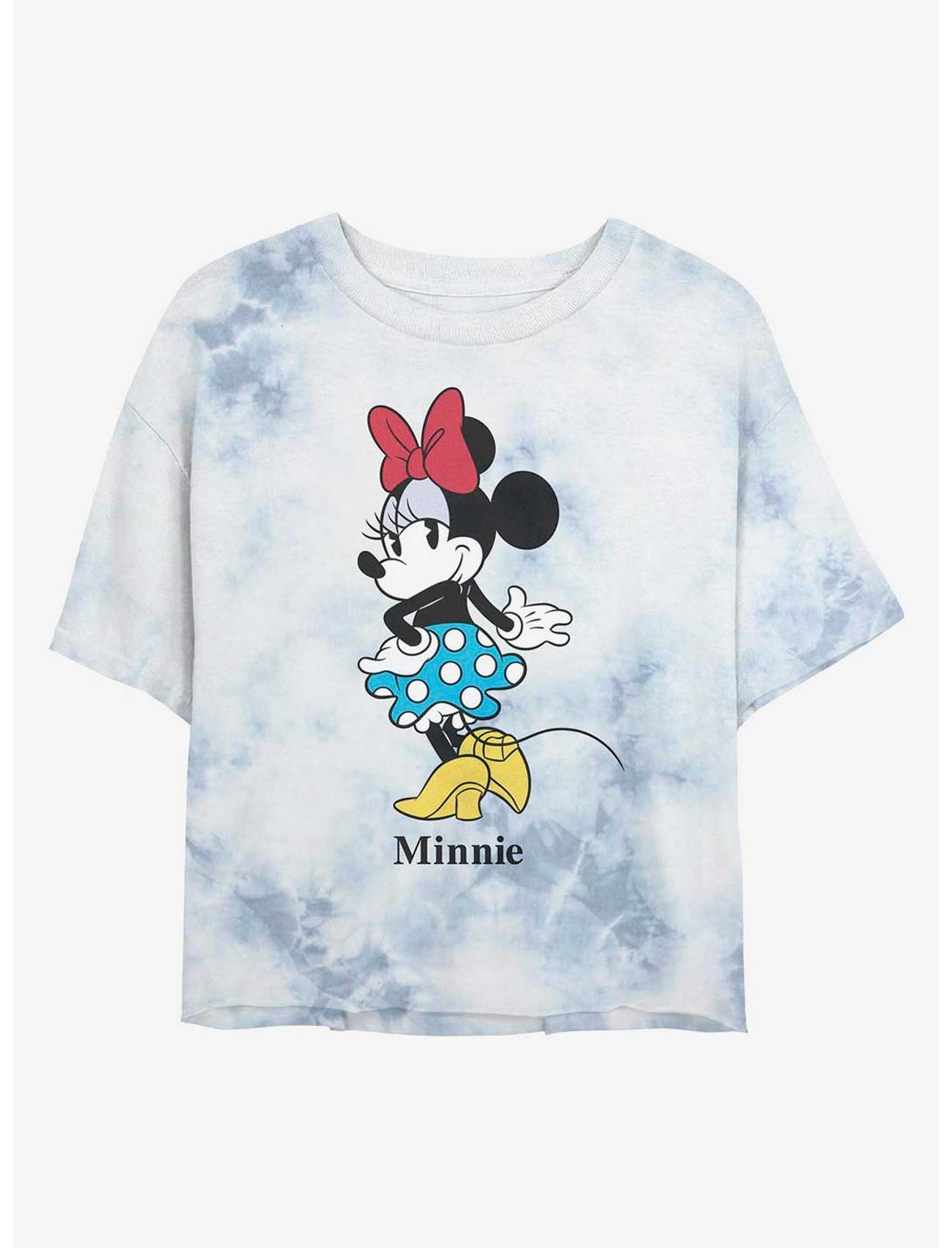 Disney Minnie Mouse Polka Dot Skirt Tie-Dye Girls Crop T-Shirt