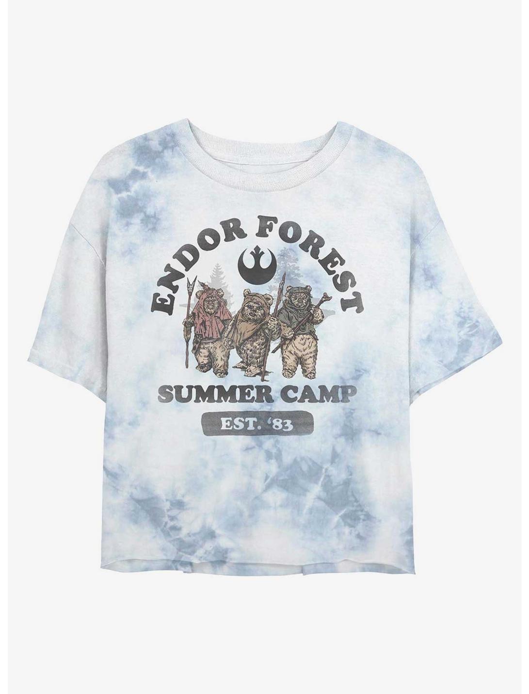 Star Wars Endor Summer Camp Tie-Dye Girls Crop T-Shirt