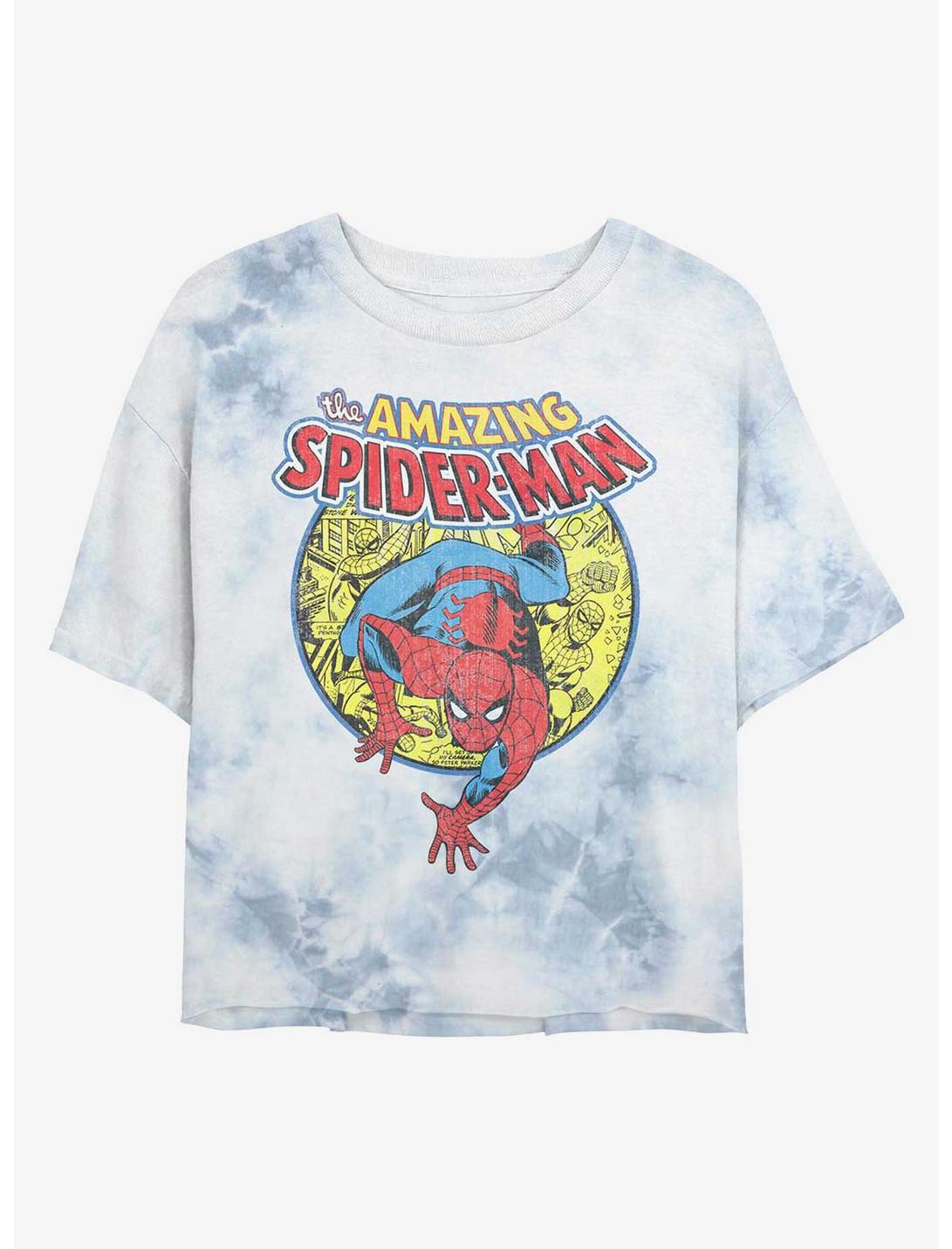 Marvel Spider-Man Urban Hero Tie-Dye Girls Crop T-Shirt