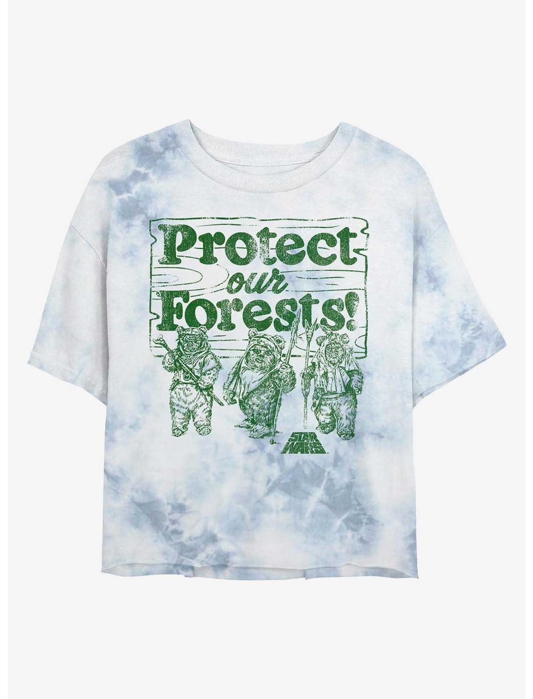 Star Wars Protect Our Forests Tie-Dye Girls Crop T-Shirt