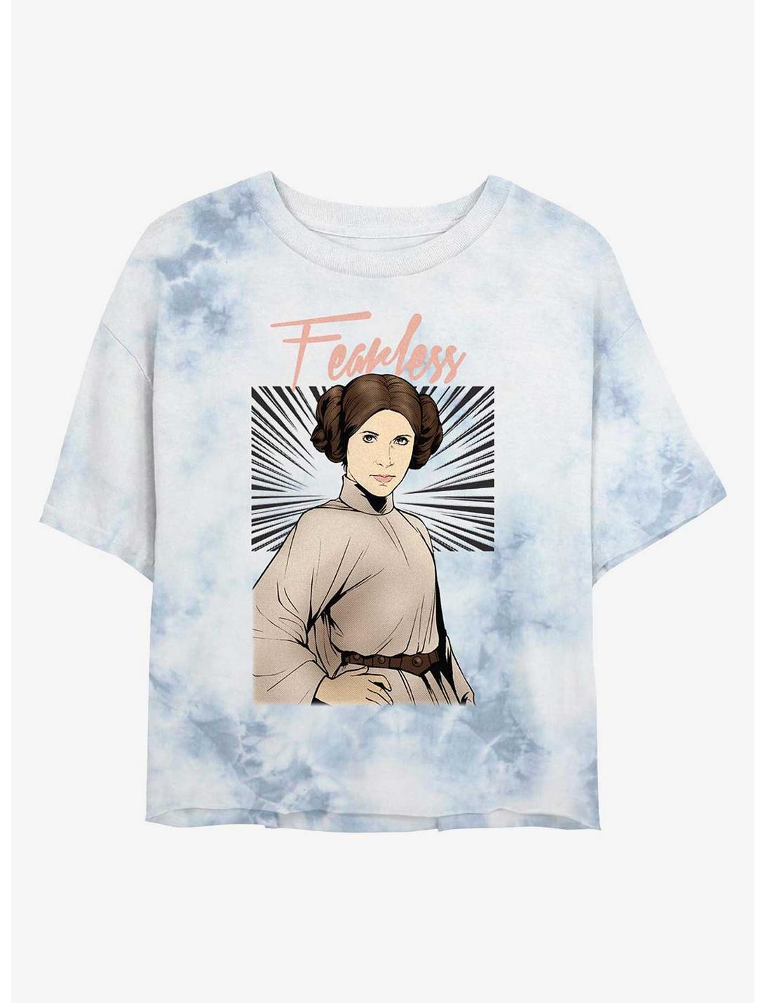 Star Wars Leia Fearless Tie-Dye Girls Crop T-Shirt