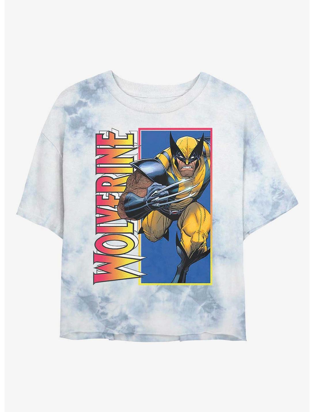 Marvel Wolverine Classic Wolverine Tie-Dye Girls Crop T-Shirt