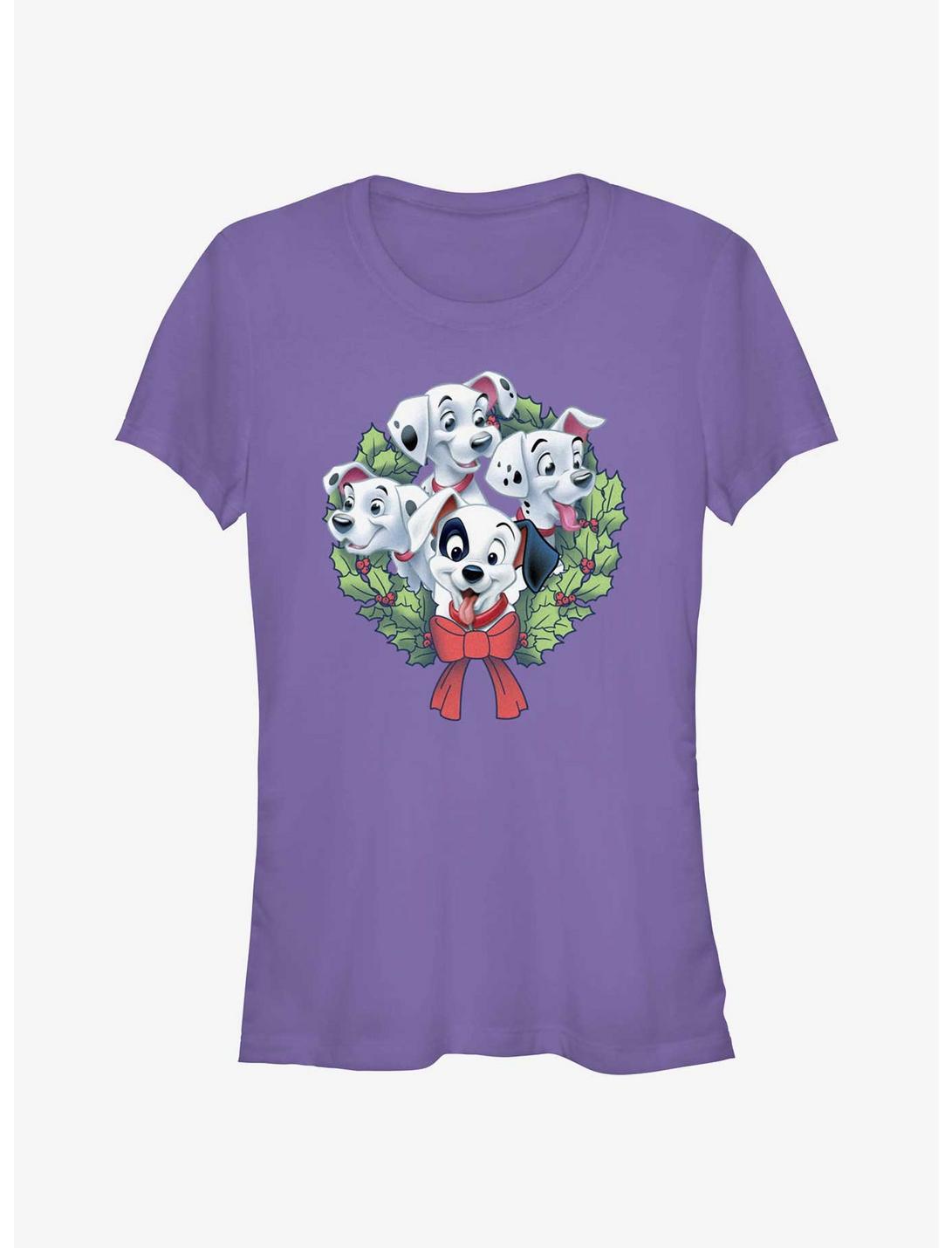 Disney 101 Dalmatians Puppy Christmas Wreath Girls T-Shirt