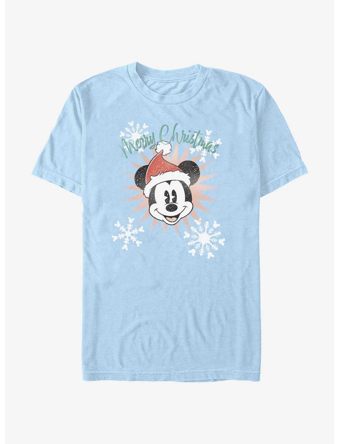 Disney Mickey Mouse Snowflakes Santa Mickey T-Shirt