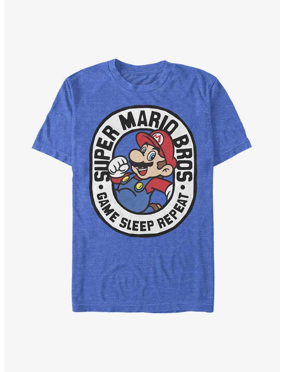 Nintendo Mario Game Sleep Repeat T-Shirt