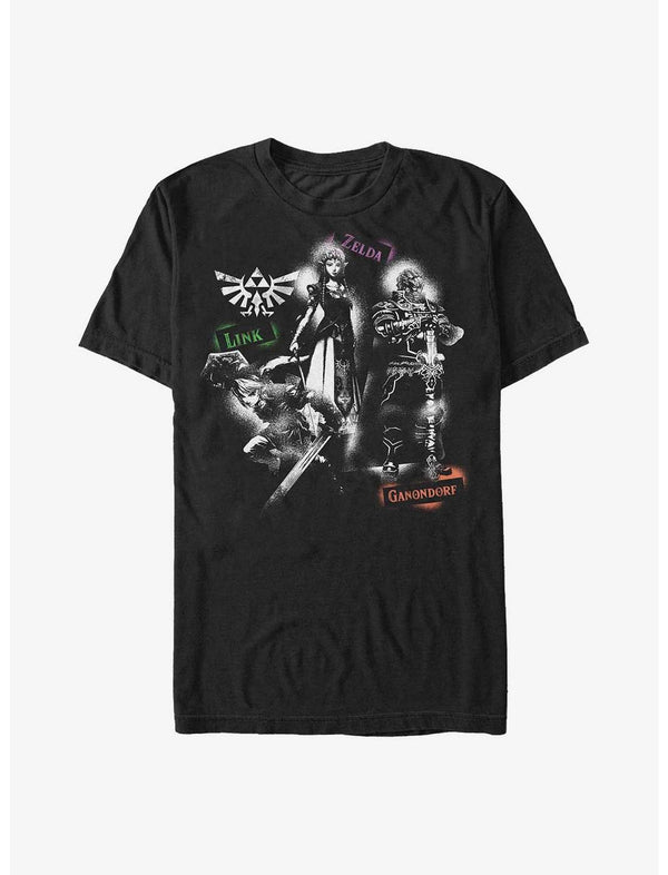 Nintendo Link, Zelda, and Ganondorf Spray Paint T-Shirt