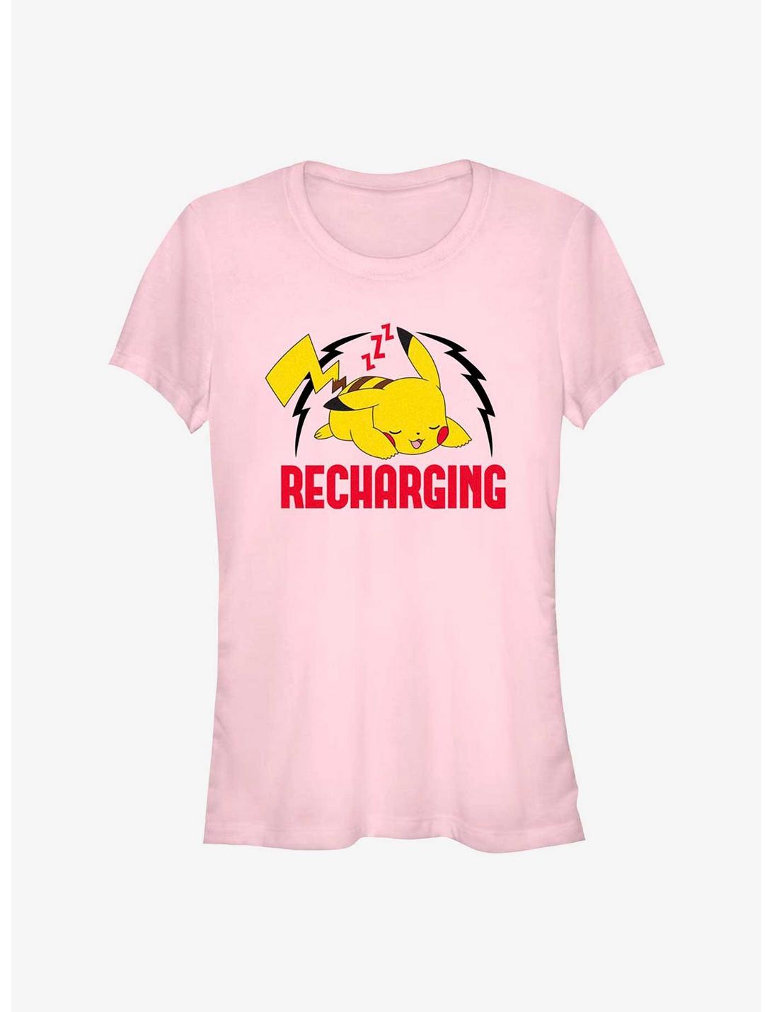 Pokemon Sleepy Pikachu Recharging Girls T-Shirt