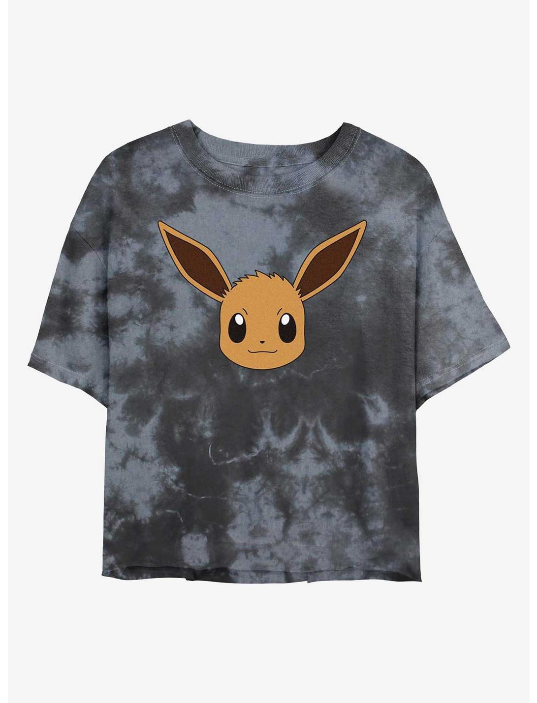 Pokemon Eevee Face Tie-Dye Girls Crop T-Shirt