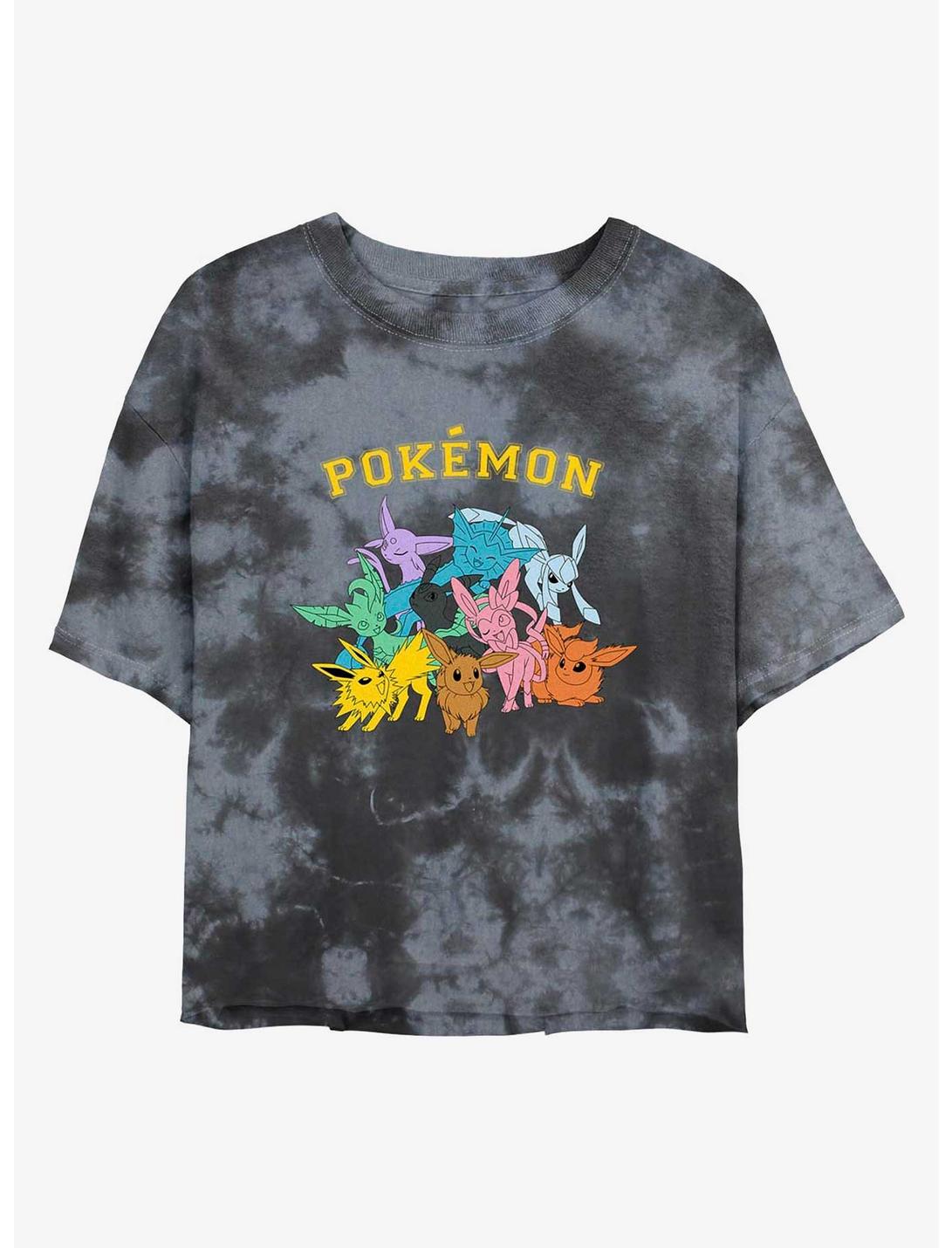 Pokemon Gotta Catch Eeveelutions Tie-Dye Girls Crop T-Shirt