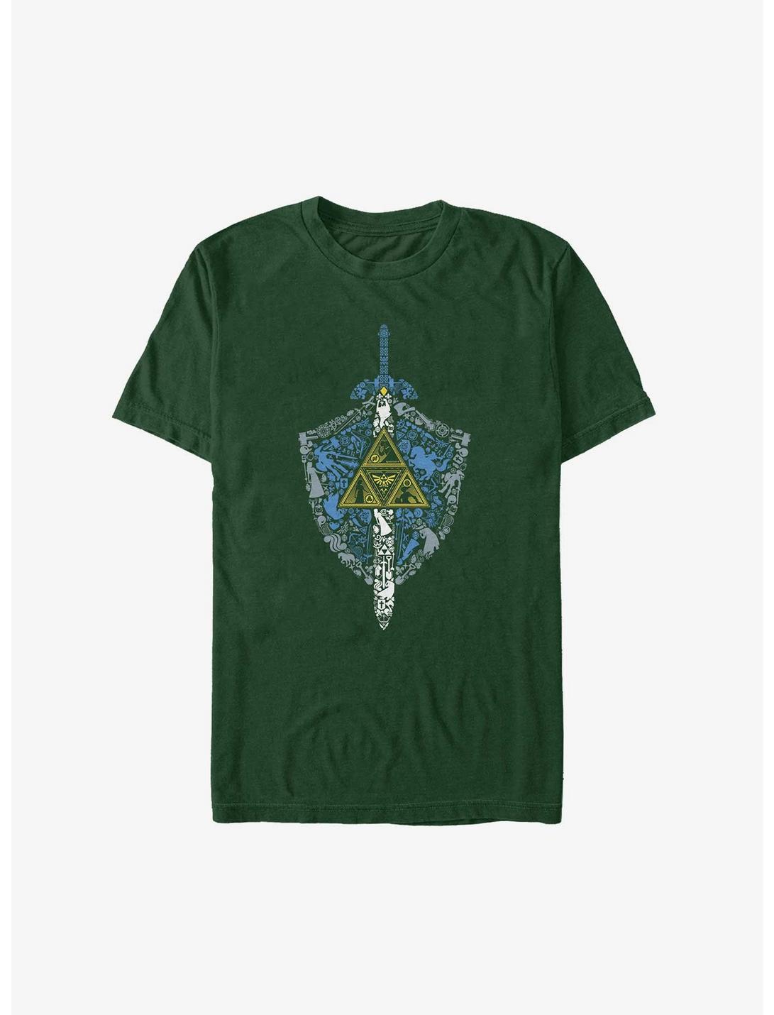 Nintendo Link's Sword and Shield Icon Fill Extra Soft T-Shirt