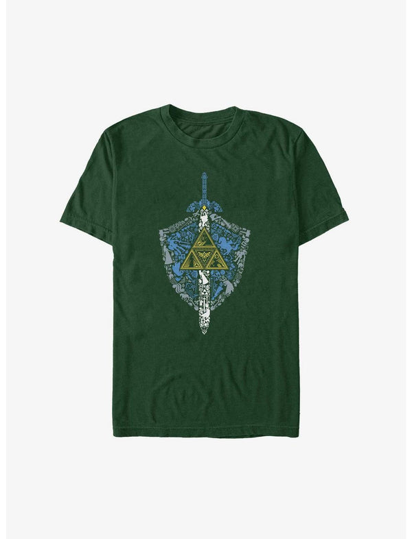 Nintendo Link's Sword and Shield Icon Fill Extra Soft T-Shirt