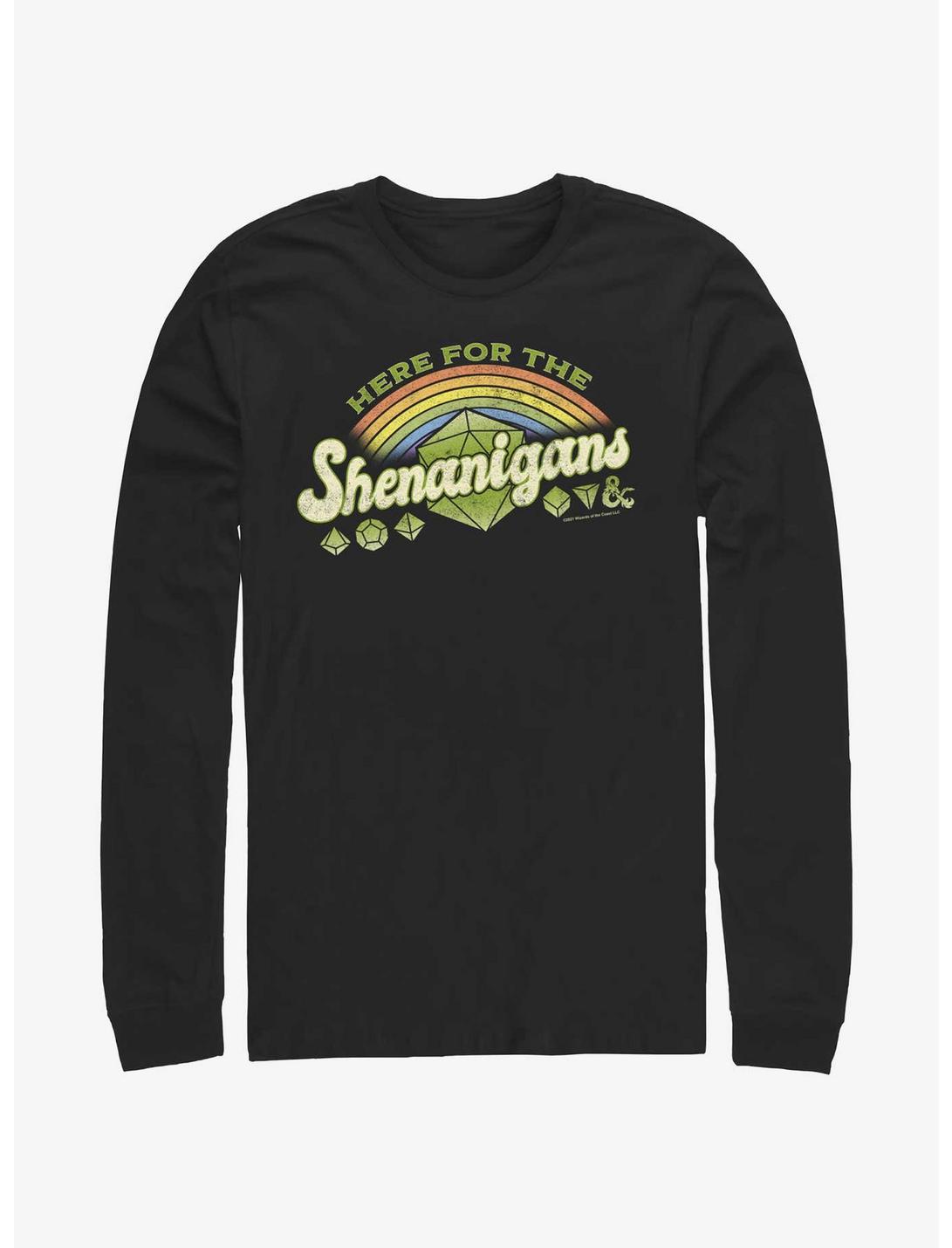 Dungeons And Dragons Here For Shenanigans Long-Sleeve T-Shirt