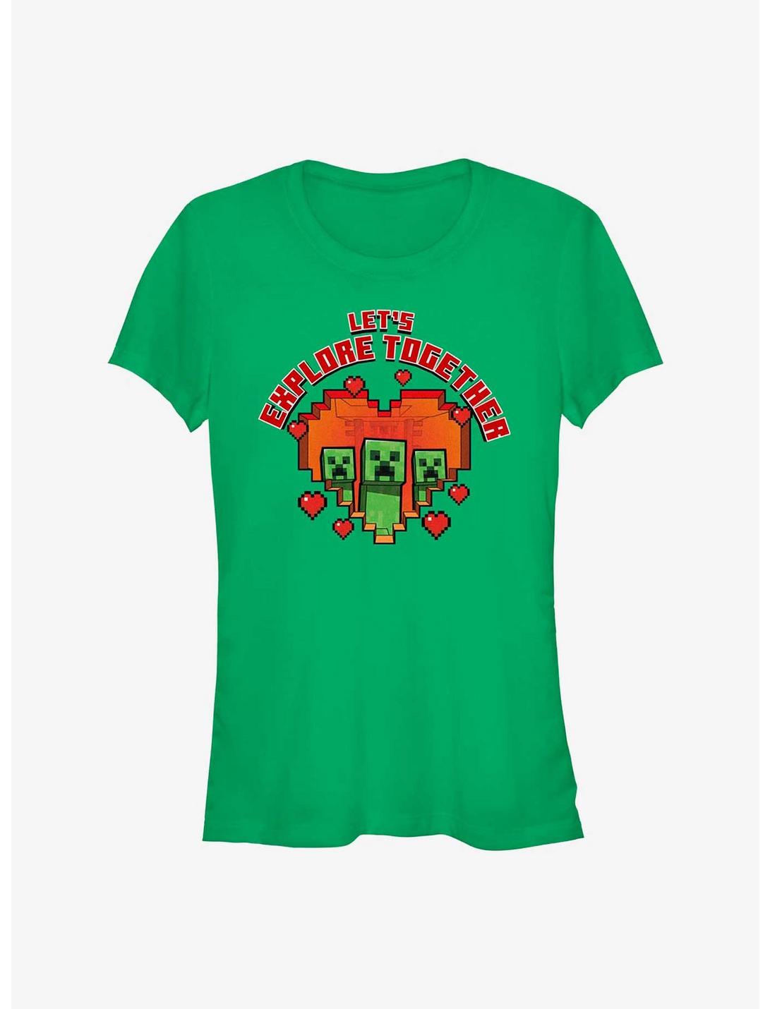 Minecraft Creeper Heart Attack Girls T-Shirt