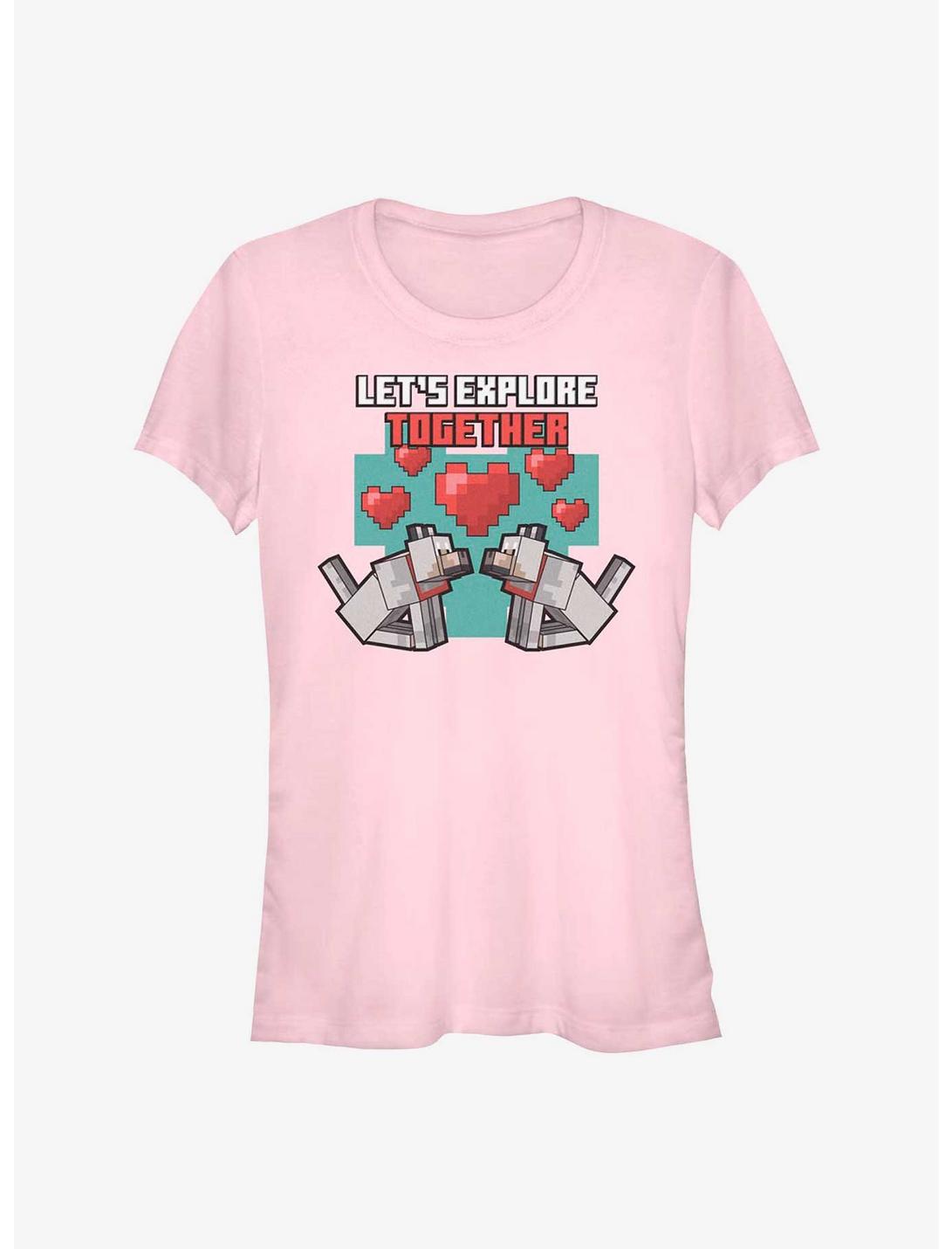 Minecraft Puppy Love Valentine Girls T-Shirt