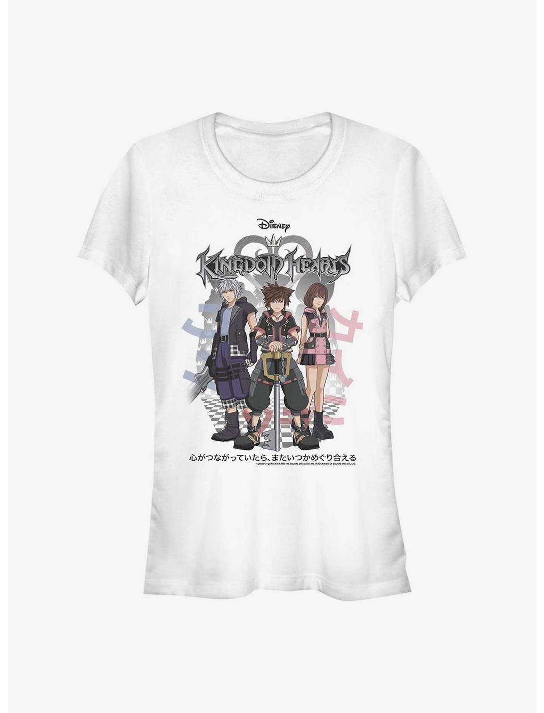 Kingdom Hearts Riku, Sora, and Kairi Group Girls T-Shirt