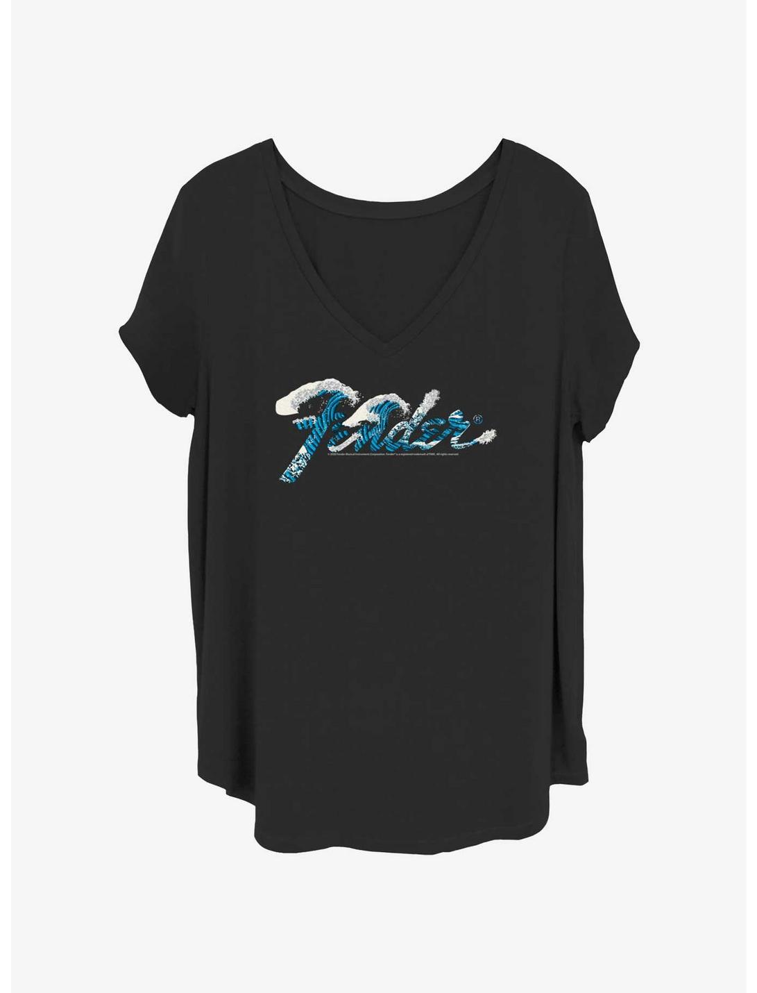 Fender Wah-Wah Wave Logo Girls T-Shirt Plus Size