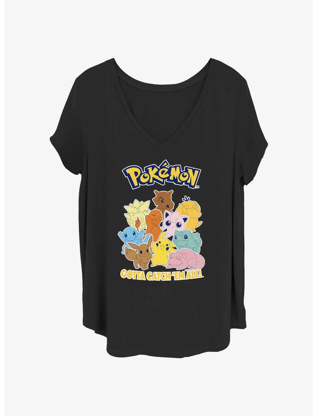 Pokemon Catch 'Em All Girls T-Shirt Plus Size