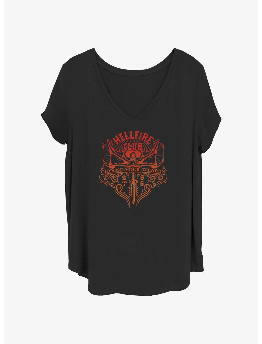 Stranger Things Hellfire Club Choose Your Weapon Girls T-Shirt Plus Size