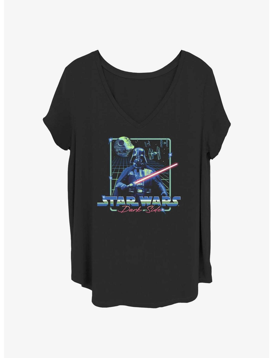 Star Wars Dark Side Chrome Grid Girls T-Shirt Plus Size
