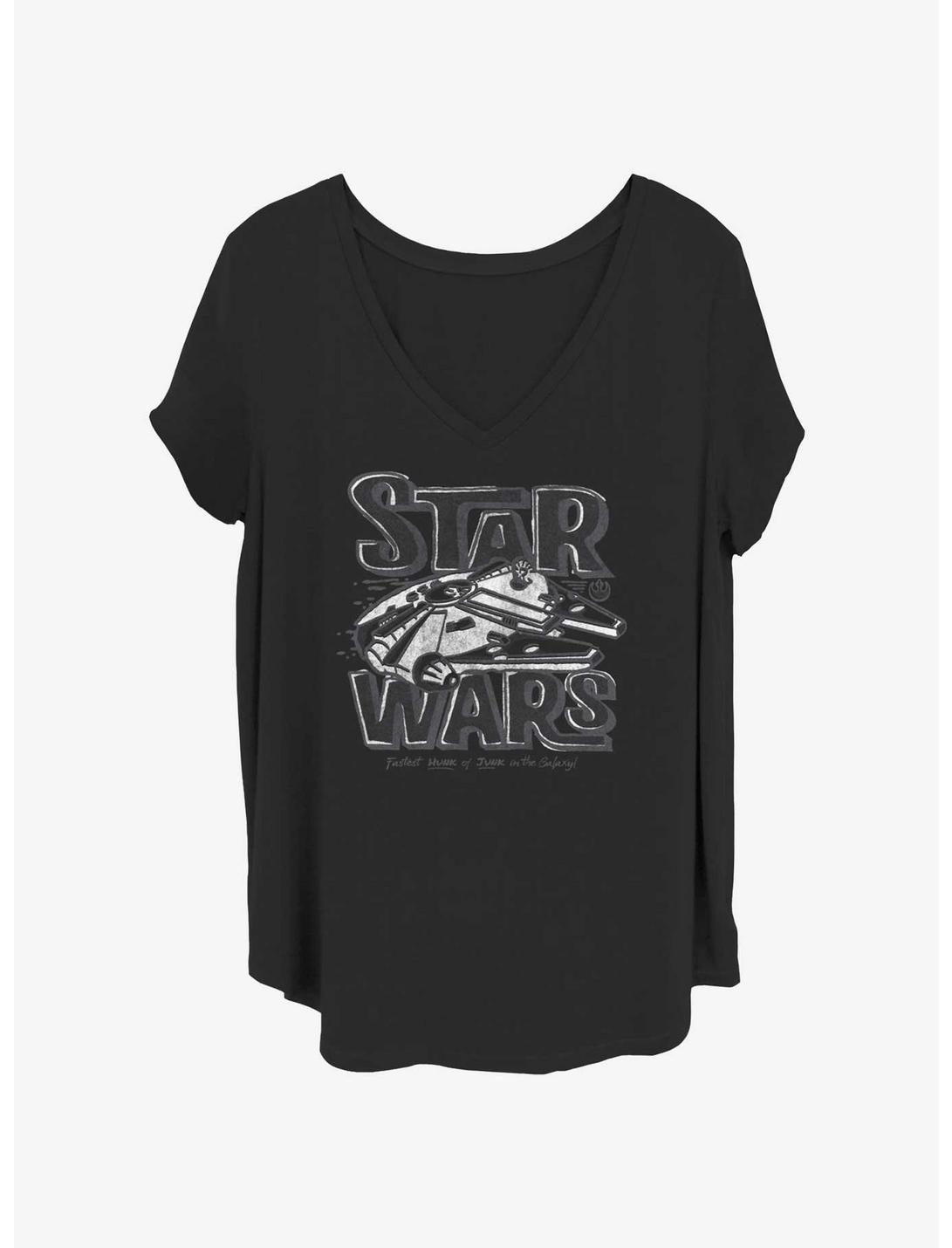 Star Wars Fastest Hunk of Junk Logo Girls T-Shirt Plus Size