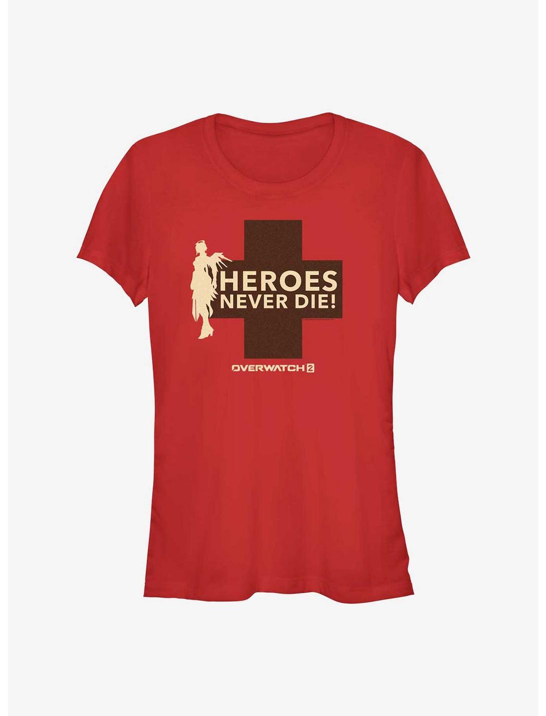 Overwatch 2 Mercy Heroes Never Die Girls T-Shirt