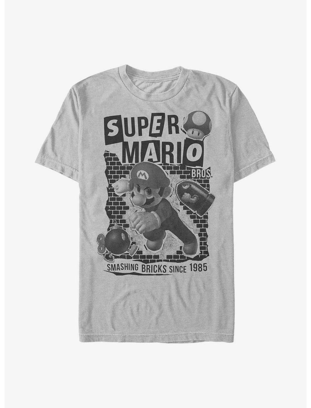 Nintendo Mario Smashing Bricks Since 1985 T-Shirt