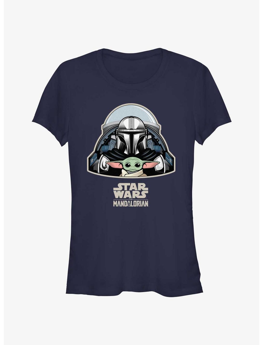 T-shirt Fille Star Wars The Mandalorian Mando & Grogu Cockpit