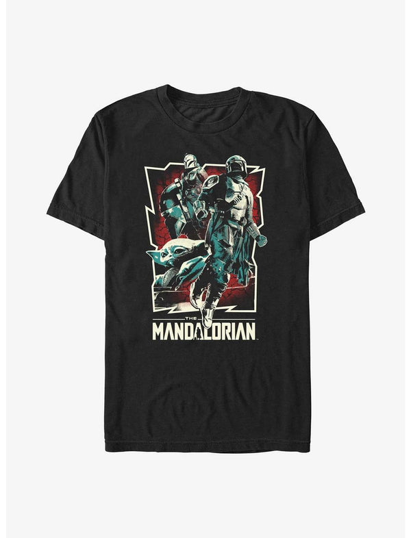 Star Wars The Mandalorian Grunge Rock Star Poster T-Shirt