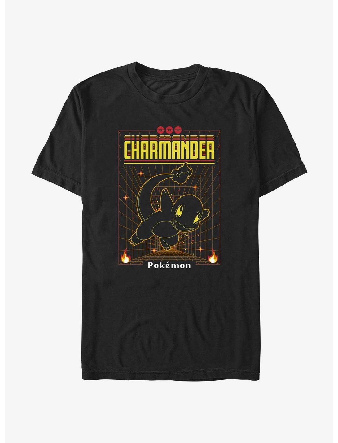 Pokemon Charmander Grid Heavyweight T-Shirt