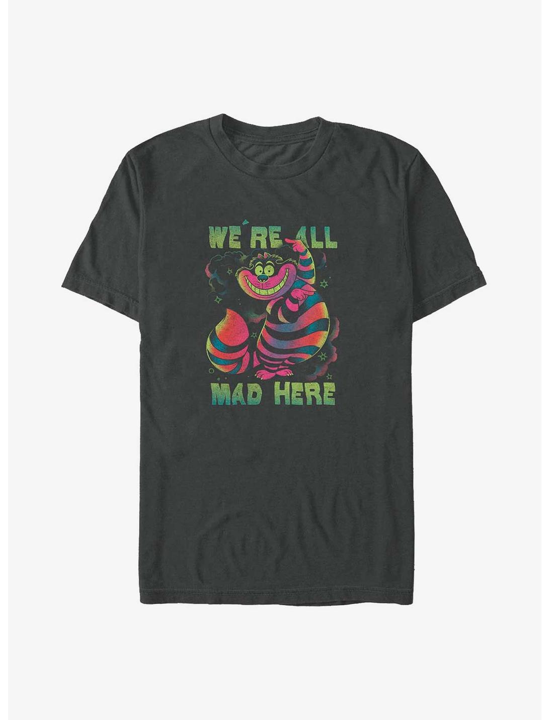T-Shirt Grande Taille Disney Alice au Pays des Merveilles Psychédélique Chat de Cheshire « We're All Mad Here »