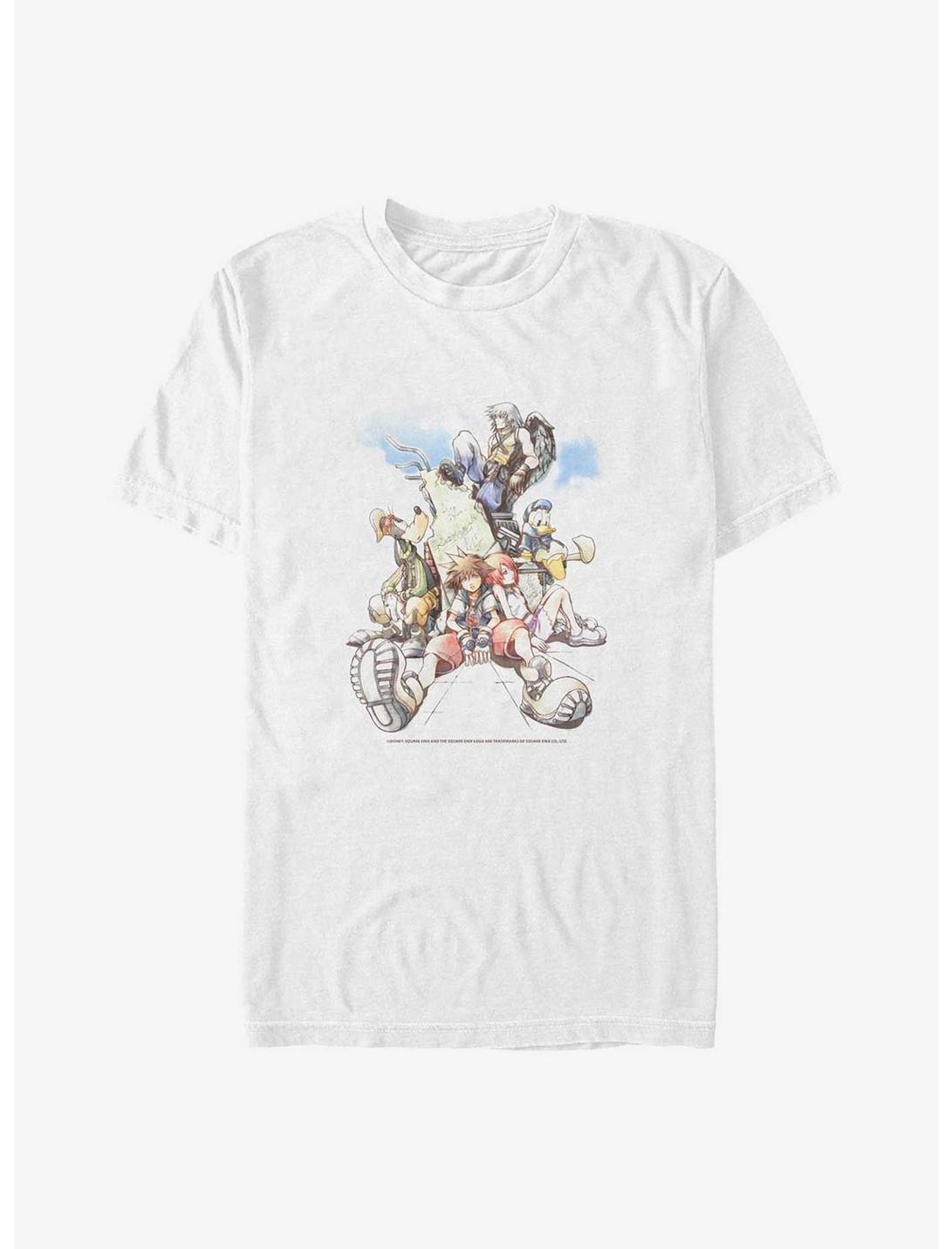 Disney Kingdom Hearts Group In The Clouds Big & Tall T-Shirt