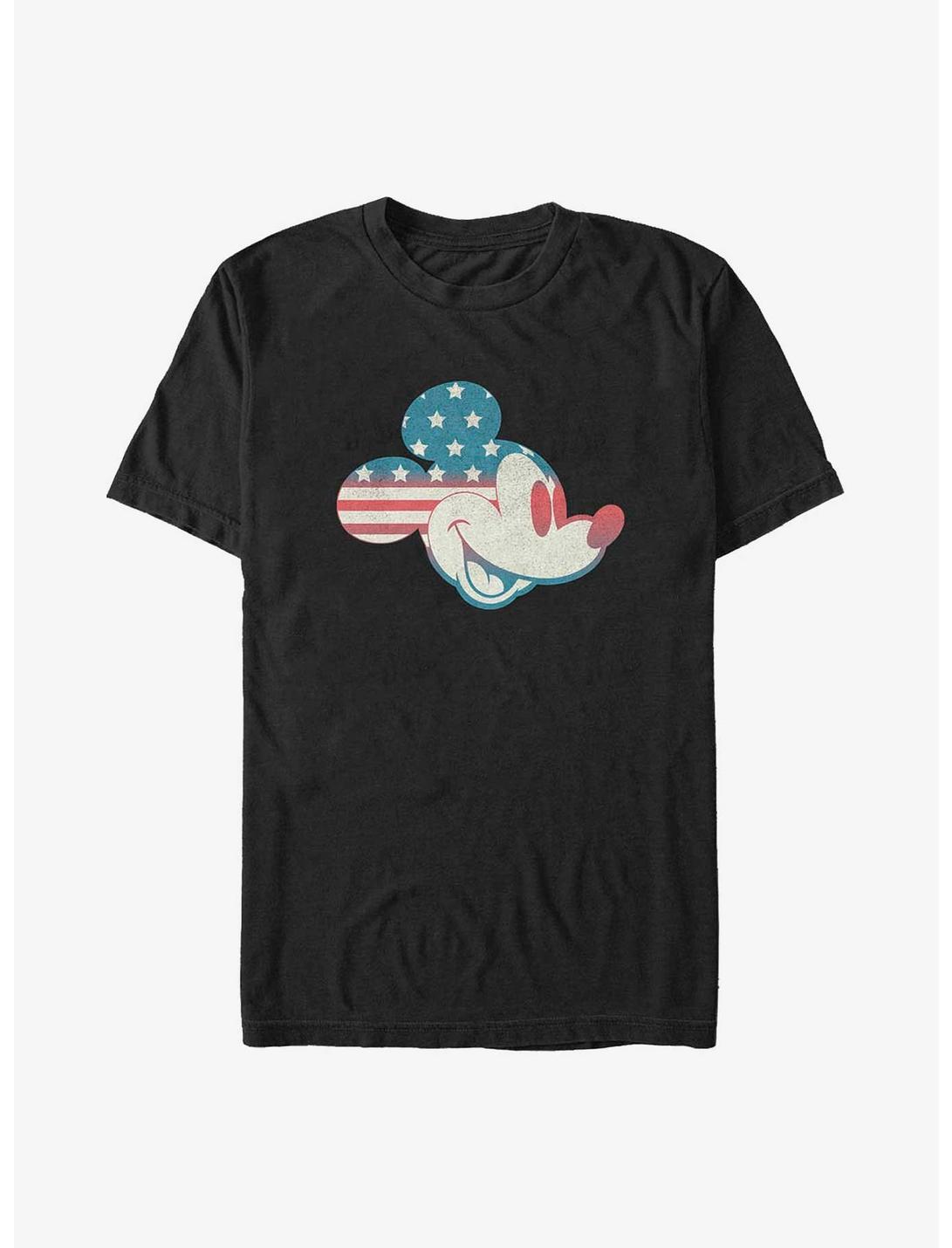 Disney Mickey Mouse Mickey Americana Flag Fill Big & Tall T-Shirt