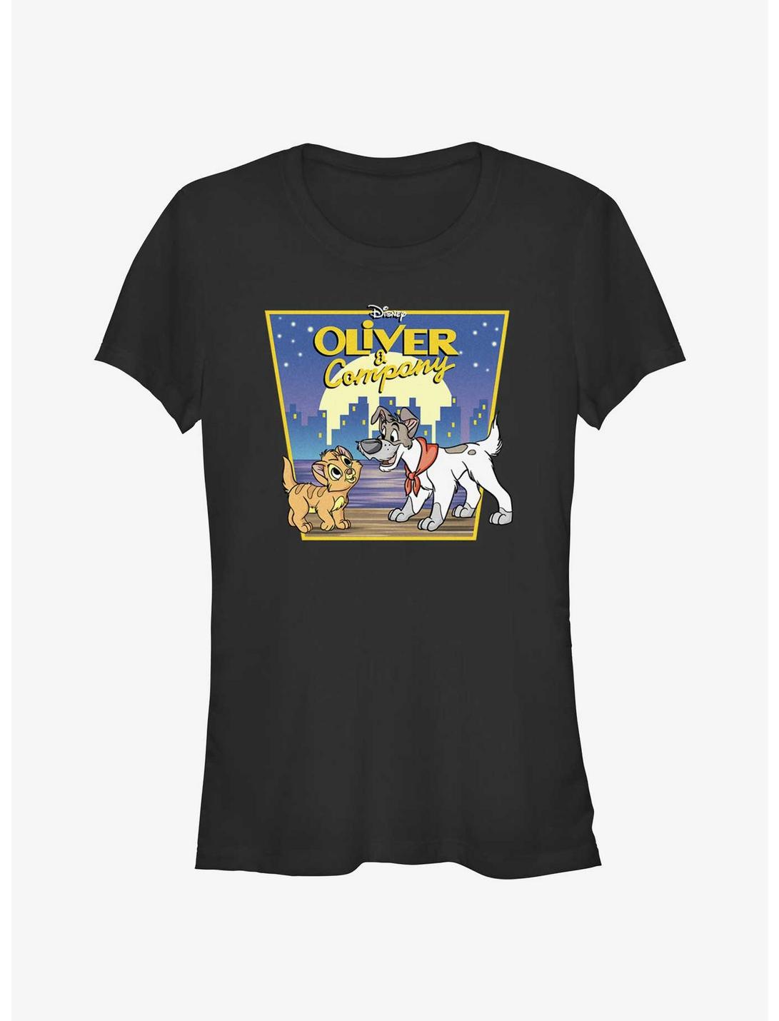 T-shirt Fille Disney Oliver & Compagnie Affiches Lumières de la Ville