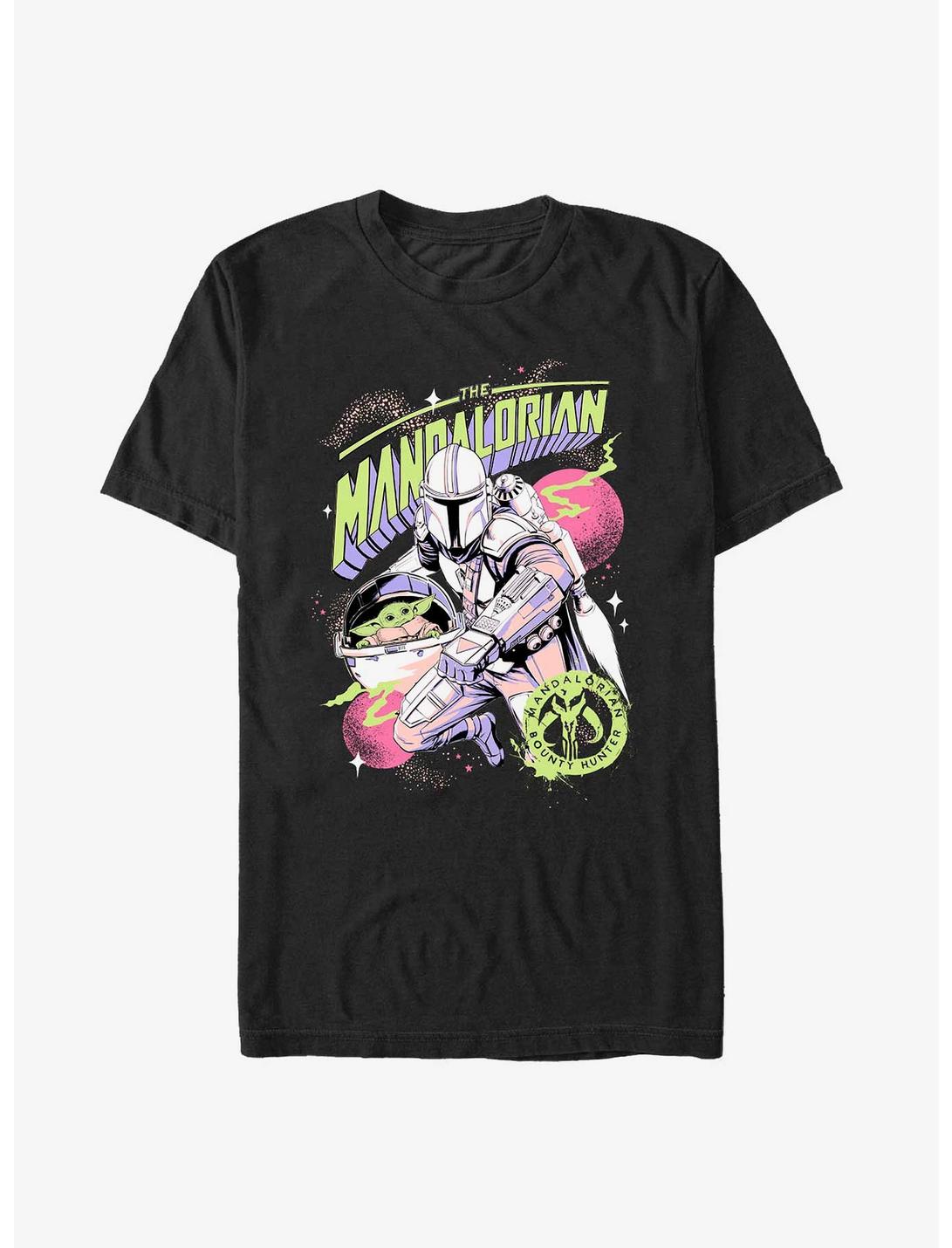 Star Wars The Mandalorian Neon Bounty Hunter T-Shirt