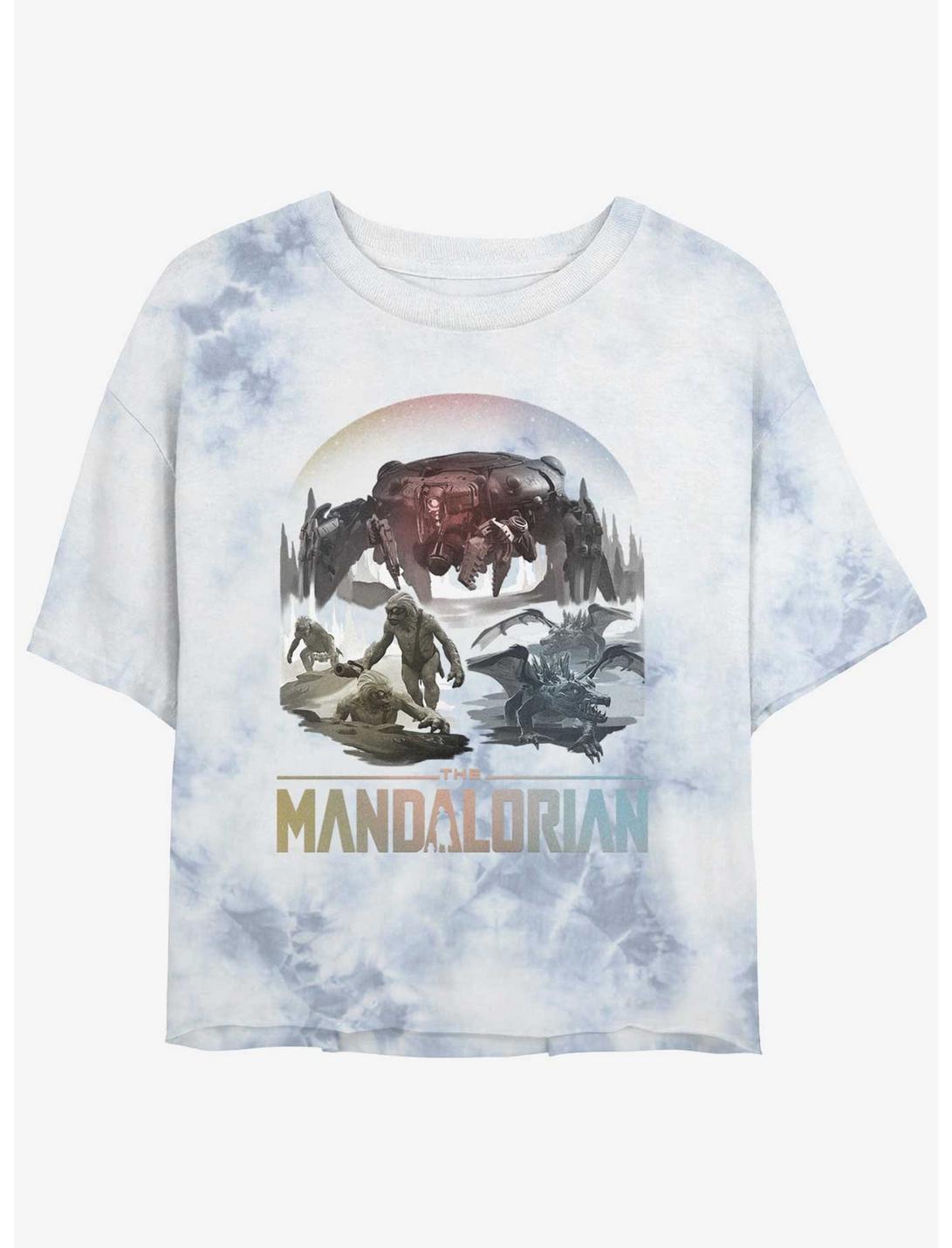 Star Wars The Mandalorian The Living Waters in the Mines of Mandalore Tie-Dye Girls Crop T-Shirt